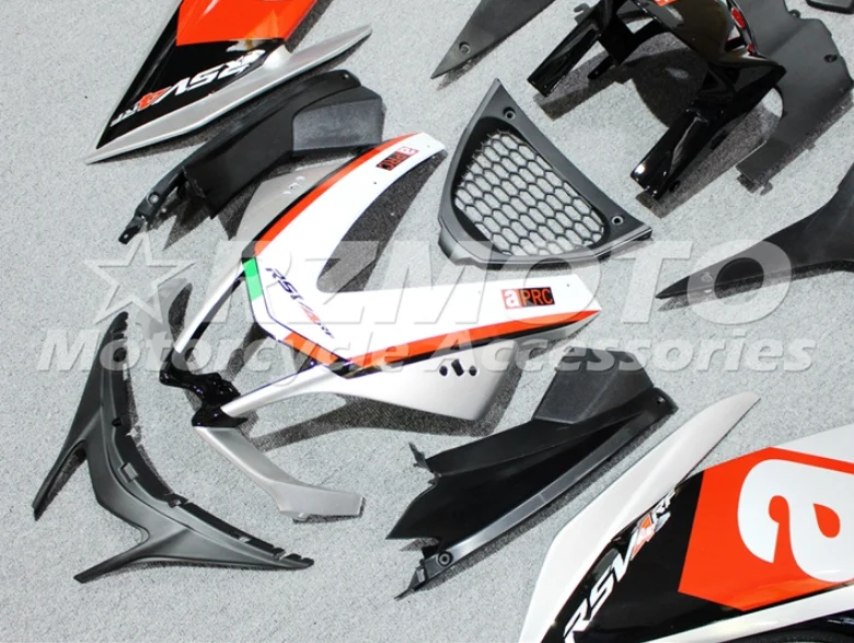 Литьевая Форма ABS Обтекатели комплект подходит для Aprilia RSV4 1000 2009- 09 10 11 12 13 14 на заказ оранжевый серебристый
