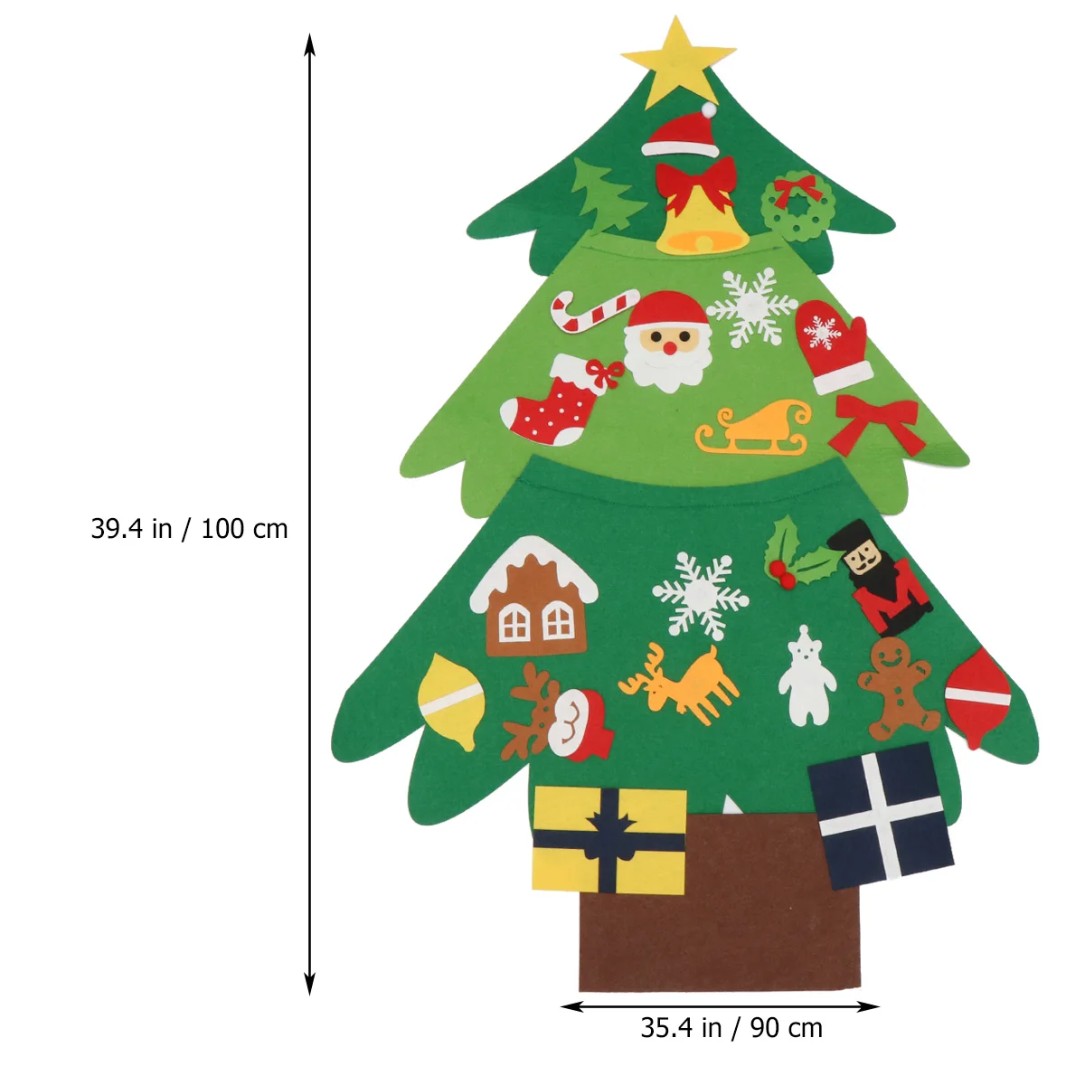 Amosfun фетровая Рождественская елка DIY подвесная Рождественская елка с 32 шт. украшения Настенный декор для детей рождественские подарки украшение для дома - Цвет: J-006