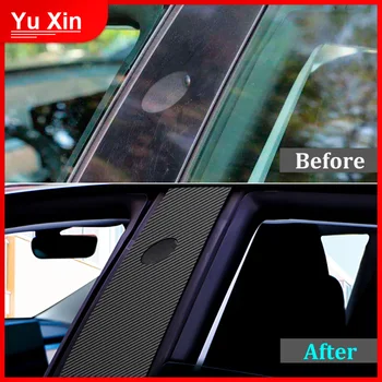 

Imitation carbon fiber center post sticker For Model 3 2016 2017 2018 2019 Pillars Column Decorative Sticker Trim Carbon Style