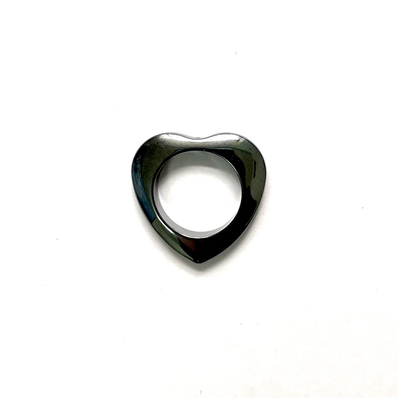 Natural Stone Sculpture Heart Love Hollow Out Hematite Necklace Charms Pendant Bracelets Bangles Jewelry DIY Making for Women 5