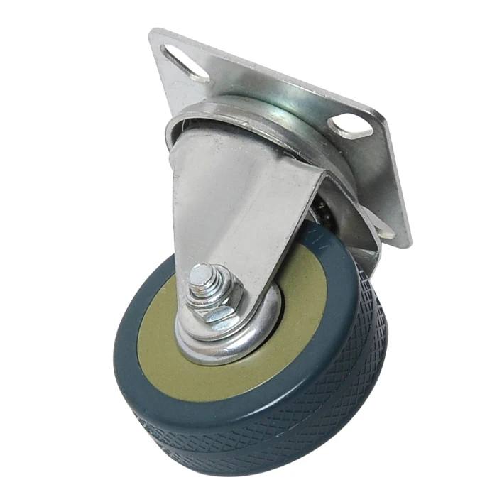 Newest PVC Casters 4pcs Casters Heavy Duty 2/3 Inch Pneumatic Caster Wheels No Noise Wheels
