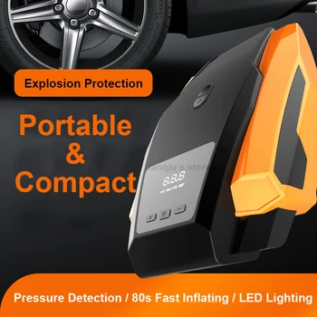 

Car Air Compressor Double Cylinder Portable Multi-Function 12V Home Use Tire Inflator Digital Display Pump