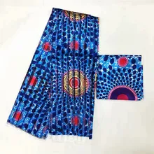 Африканская восковая лента, Шелковый воск, Анкара,, атласная ткань, 4 Ярда, audel/modell, хлопковая ткань для платья+ 2 ярда, шифон, TJ112602