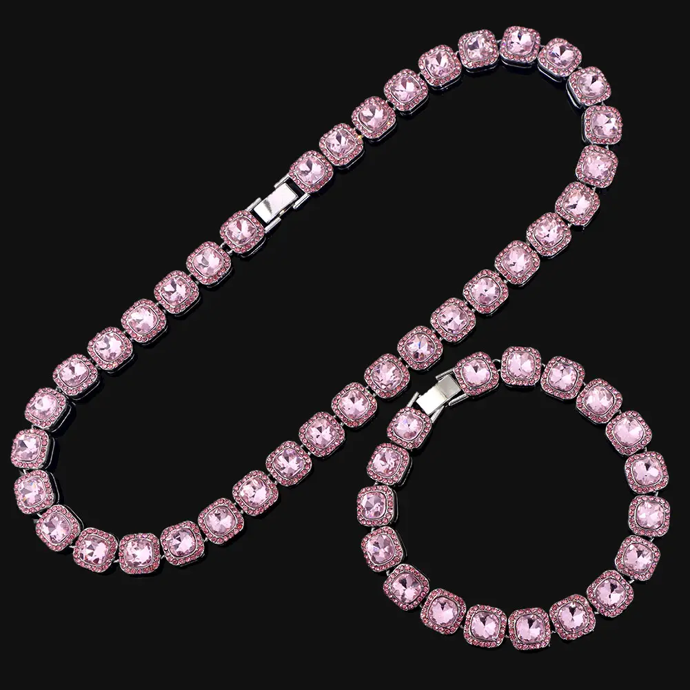 Collana Di Tennis Unisex: Catena Di Girocollo In Ottone Da 16 24 Pollici Con Pietre Di Zirconia Cubica Da 3 6 Mm In Cornice Da 13,5 € | DHgate - Foto 2