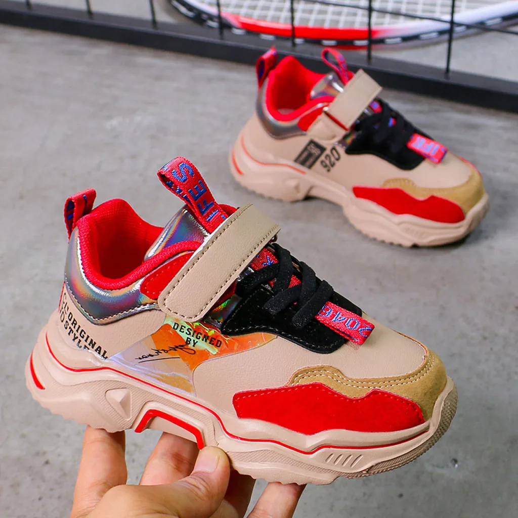 Нейтральный легкие кроссовки оптом и в розницу; новые модные штаны для детей для улицы, дышащие спортивные туфли Повседневное спортивная обувь, детская обувь, для мальчиков