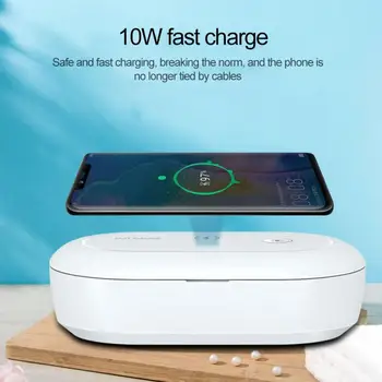 

UV Ozone Mobile Phone Disinfection Box Sterilizer Wireless Quick Charger Automatic Sterilization Disinfection Wireless Charger