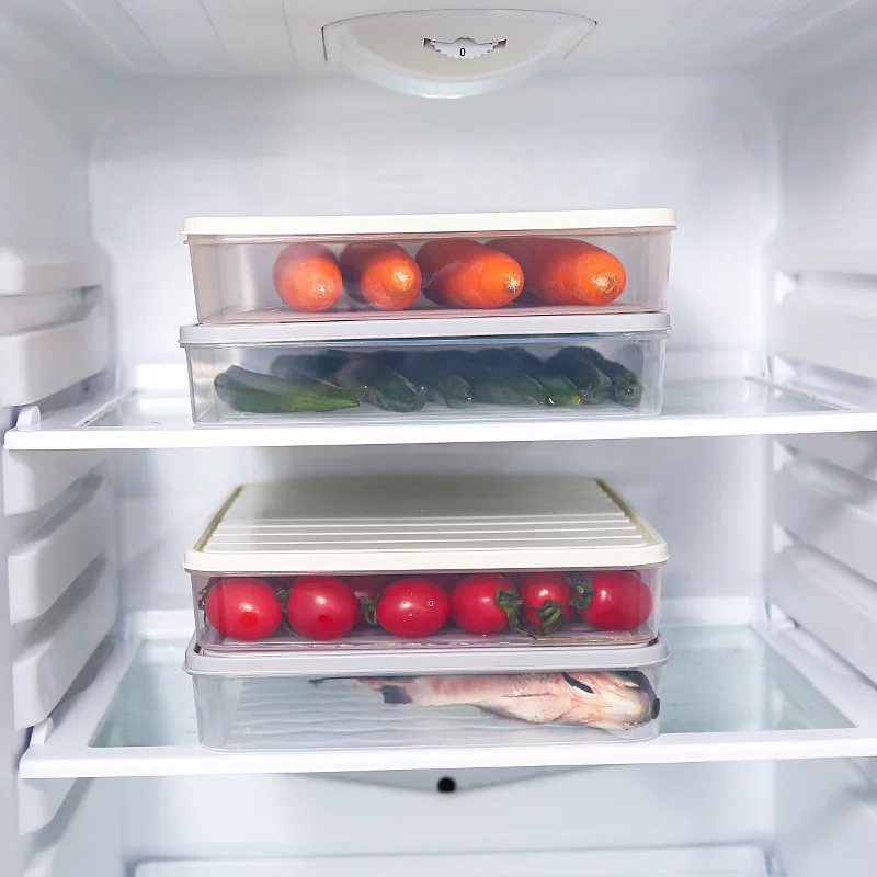 Food Storage Containers Freezer Container Plastic Food Storage Flour Freezing Box Leavening Pizza Cereals Box Food Storage Boats