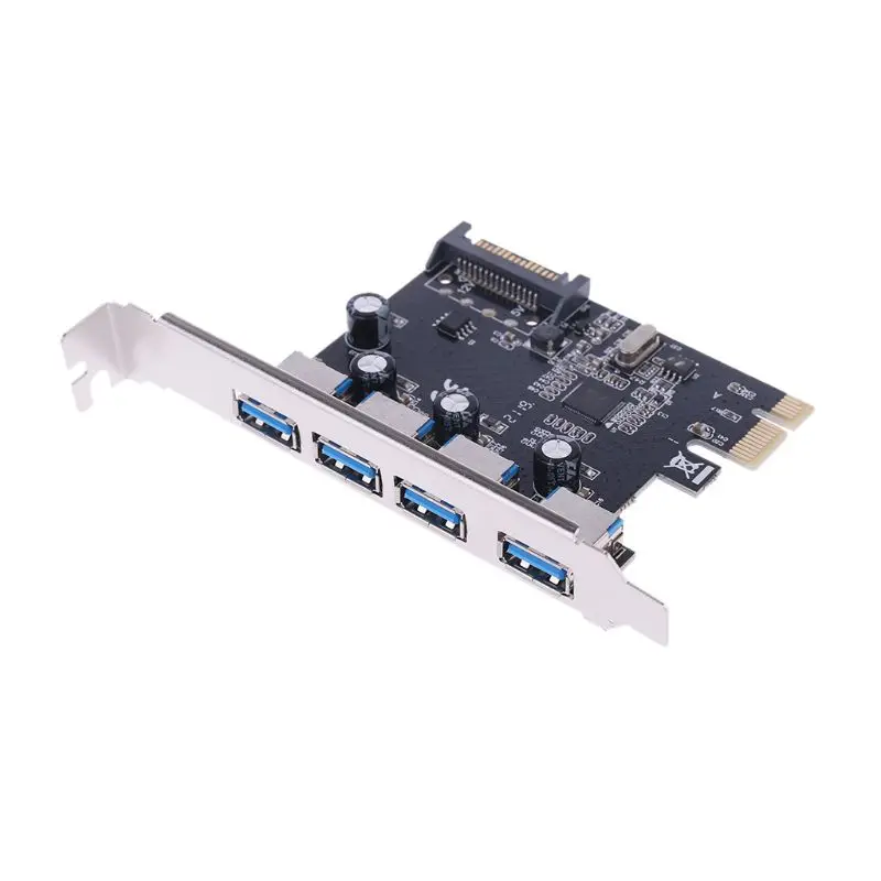 PCI-E PCI Express к USB 3,0 через Чип SATA интерфейс 4 порта адаптер конвертер карты для настольных ПК Windows