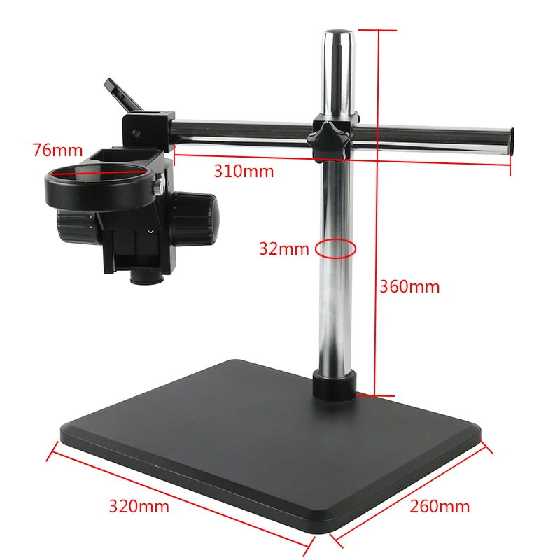 Trinocular Binocular Microscope Stereo Microscope Multi-Angle Adjustable Stand Boom Table Working 76mm Holder 32mm Arm afbeelding