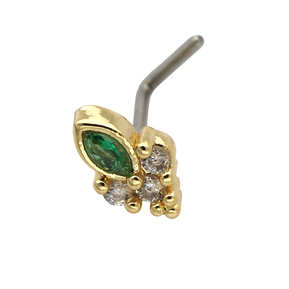 Кольца из кубического циркония в форме звезды, 20 г - Окраска металла: Green