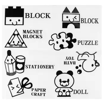 

1 Sheet Baby Toy Doll Classification Logo Sticking Label Stationary Playthings Sorting Stickers Waterproof Chic Decals Reminder