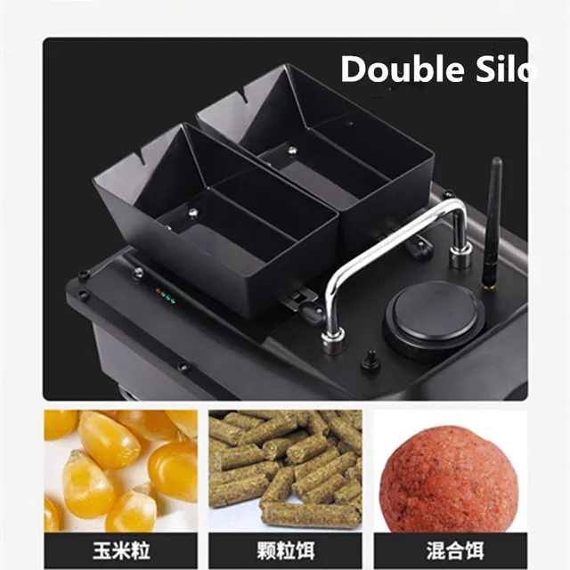 180minis life 500m Distance Double Hopper RC Fishing Bait boat With 3pcs 5200mah boat battery free car charger waterproof bag to 5