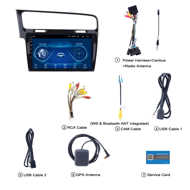 Android 8 1 2.5D Закаленное HD сенсорный экран 10 дюймов радио для Volkswagen golf 7 2014 2018 с Bluetooth USB