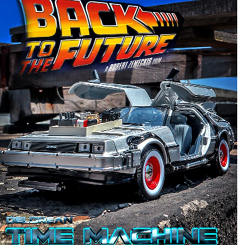 

Collection 1:24 scale 18cm Back to the Future Vehicle Model Diecast Alloy First/Second/Third generation Car Display for adult