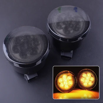 

2pcs Car Black LED Daytime DC12V Running Lights Turn Signal Lamps Fit For Jeep Wrangler JK 2007- 2011 2012 2013 2014 2015 2016