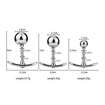 Sex Toy for Adult Stainless Steel Butt Plug Anal Massager Spiral Beads Stimulation Thread Anal Plug Anus Couples SM Products 5