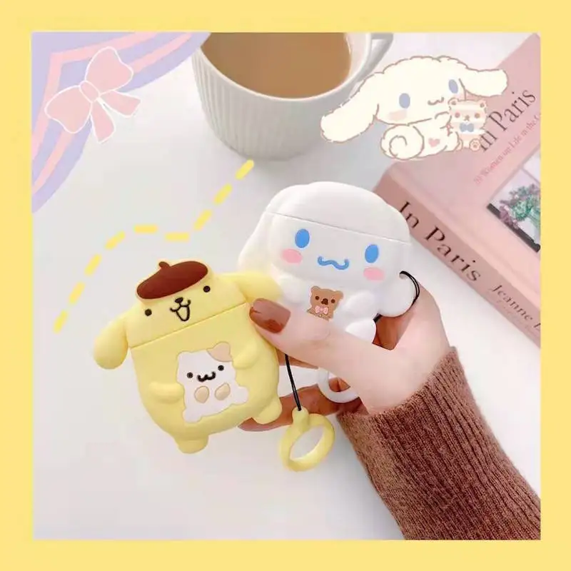 

Japanese cartoon My Melody Cinnamoroll 3D headset set for AirPods 2 for Apple Air Pods Yu Gui dog for Earpods protective sleeve