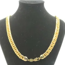 gold necklace cuban link chain - Buy 