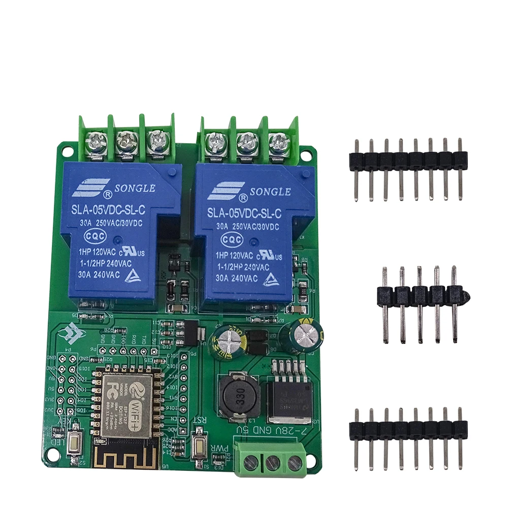 Новый стильный телефон источник питания 5 В esp8266 Wi-Fi 2-канальный релейный модуль
