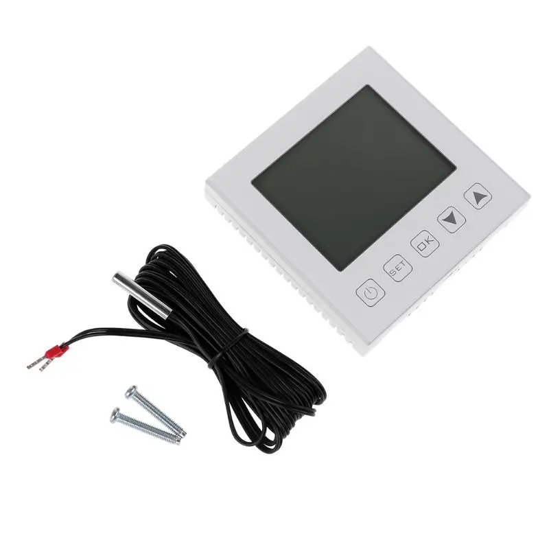 Wifi программируемый термостат с сенсорным экраном для напольной электрической системы контроля температуры с пультом дистанционного управления и голосовым управлением