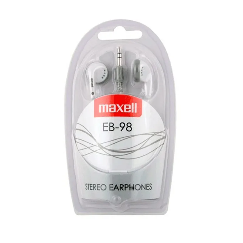 MAXELL EB 98 basic headphones stereo sound and minijack connection Jack 3 5mm Ear design length cable 1 2 meters