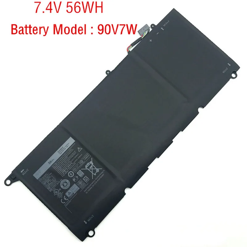 7,6 V 56Wh 90V7W JD25G JHXPY Батарея для Dell XPS 13 9343 9350 1708 13D-9343 P54G