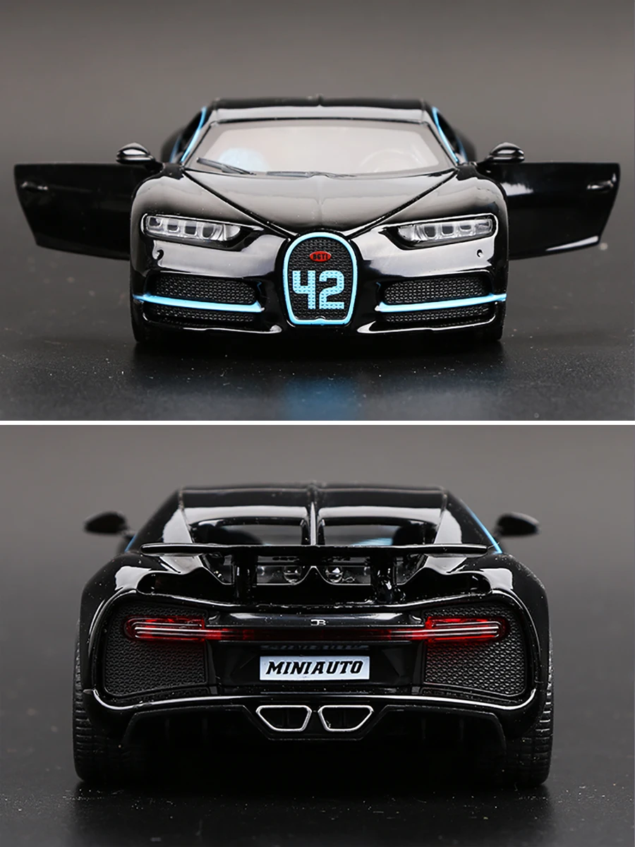 

1:32 Toy Bugatti Chiron Metal Simulation Collection Adults Light Sound Alloy Diecasts Vehicles Model Car Children sports car