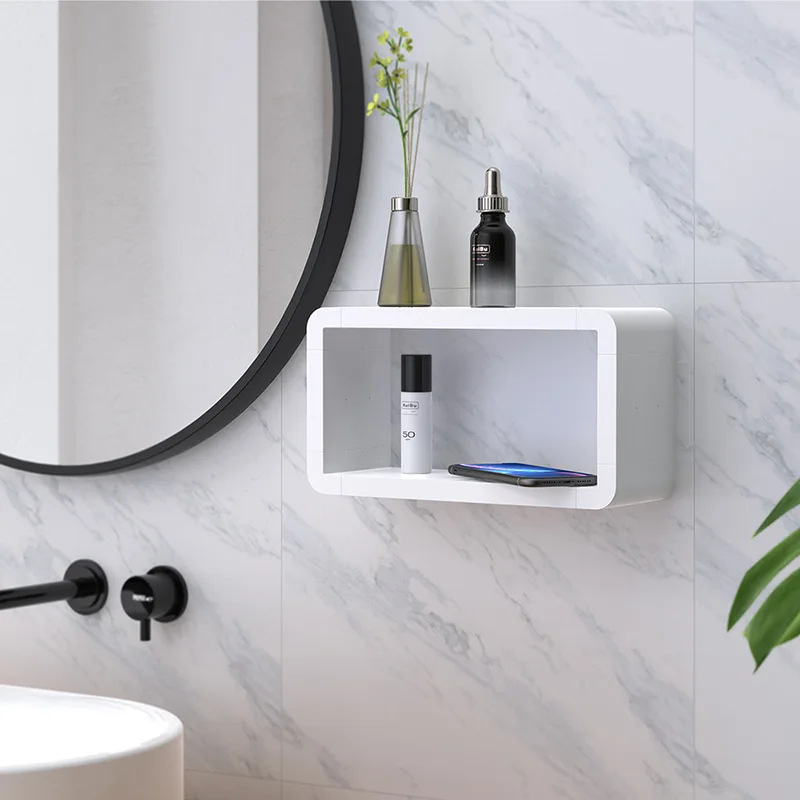 Bathroom Wall Shelf Floating Shelves Adhesive Wall Shelves Bathroom Shelves  Wall Decor Bathroom Shelf Home Kitchen Storage Rack - AliExpress