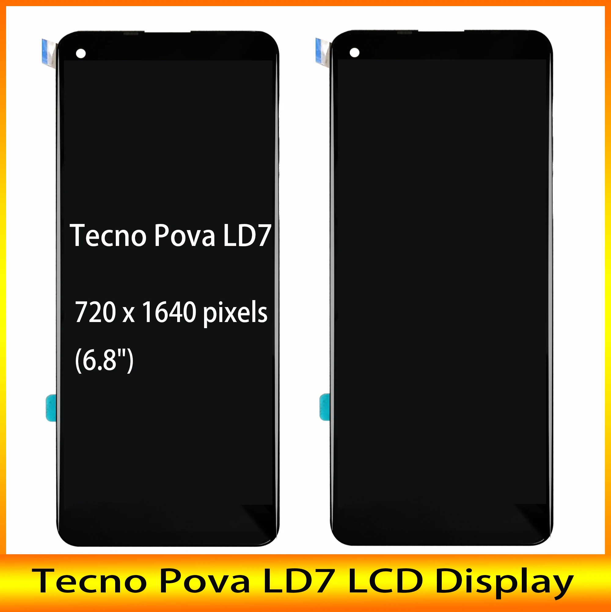 

New 6.8inch LCD For TECNO POVA LD7 LCD Display + Touch Screen Digiziter Assembly With Tools