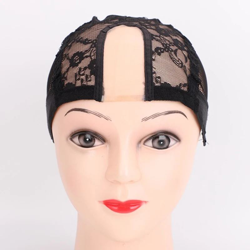 

10pcs U Part Wig Caps With Lace Net For Making Wigs With Adjustable Straps Gluless Wig Caps For Making Wigs Hairnets