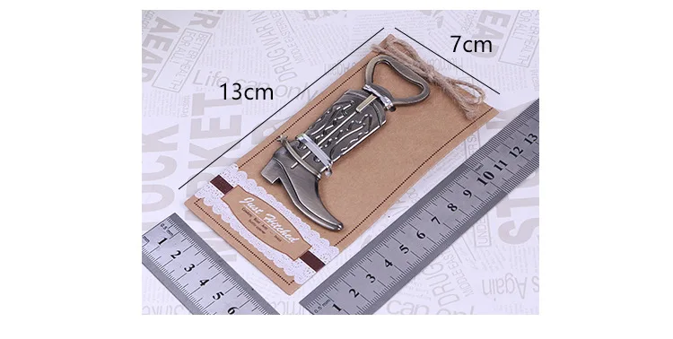 Новинка дизайн Винтажный бронзовый сплав ковбойские сапоги форма открывалка для бутылок индивидуальный кухонный инвентарь для бара газировка, пиво, бутылка открывалка
