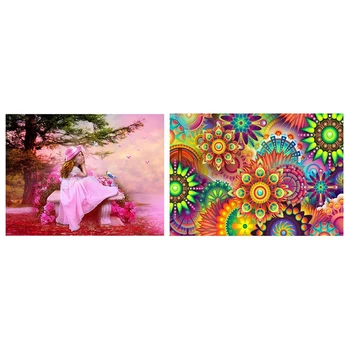 

Full Diamond Embroidery 5D Diy Diamond Painting Fairy Angel Girl & Full Round Drill 5D Diy Diamond Painting "Flower"