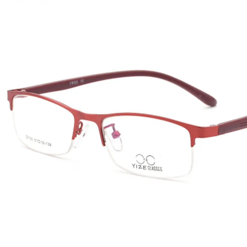 

OEYEYEO Fashion Ultra Light Simple Business Elegant Metal Half Frame Women's Glasses Frame Available In Three Colors