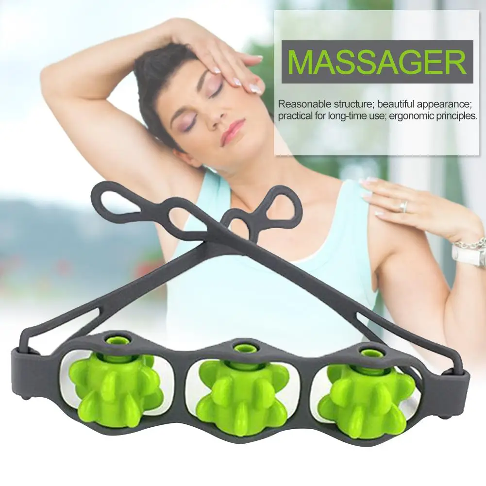 Массажный валик для тела, массажер для тела, массажер для спины, массажер для плеч, мяч для йоги 4