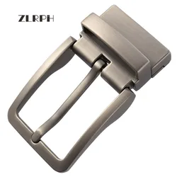 Zlrph fivela de cinto de liga de metal reversível masculina, substituições de fivela retangular pino