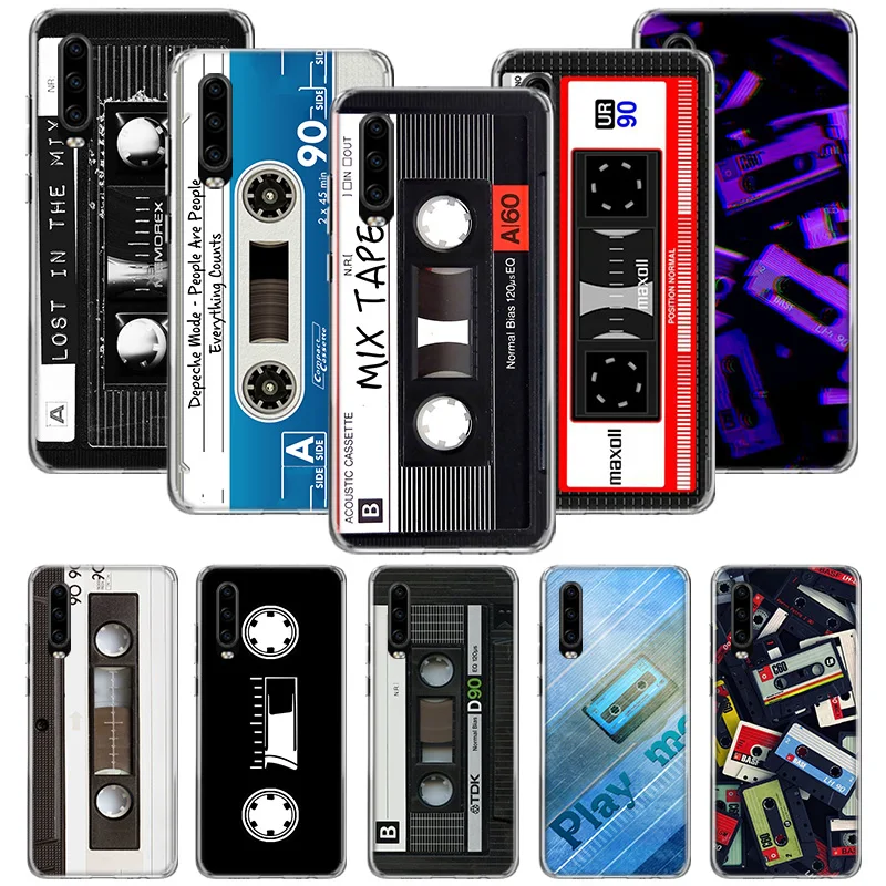 Vintage Magnetic Tape Cassette Case For Huawei P40 P30 P20 P10 Mate 30 20 10 Pro Lite P Smart Plus + Z Cover Phone Shell Coque | Мобильные