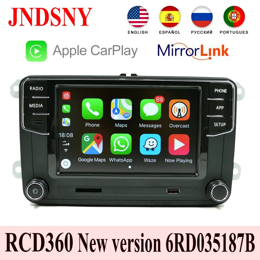 RCD360 Carplay Mirrorlink MIB радиоприемник Новый RCD330 6RD 035 187B для VW Touran CC Polo Golf 5 6 Jetta MK5 MK6 Tiguan Passat
