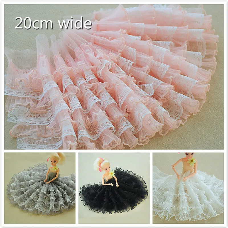 Online limited product Max 63% OFF Fashion Multi-layer Organ Pleated Mesh Fabric Clothes S Lace DIY