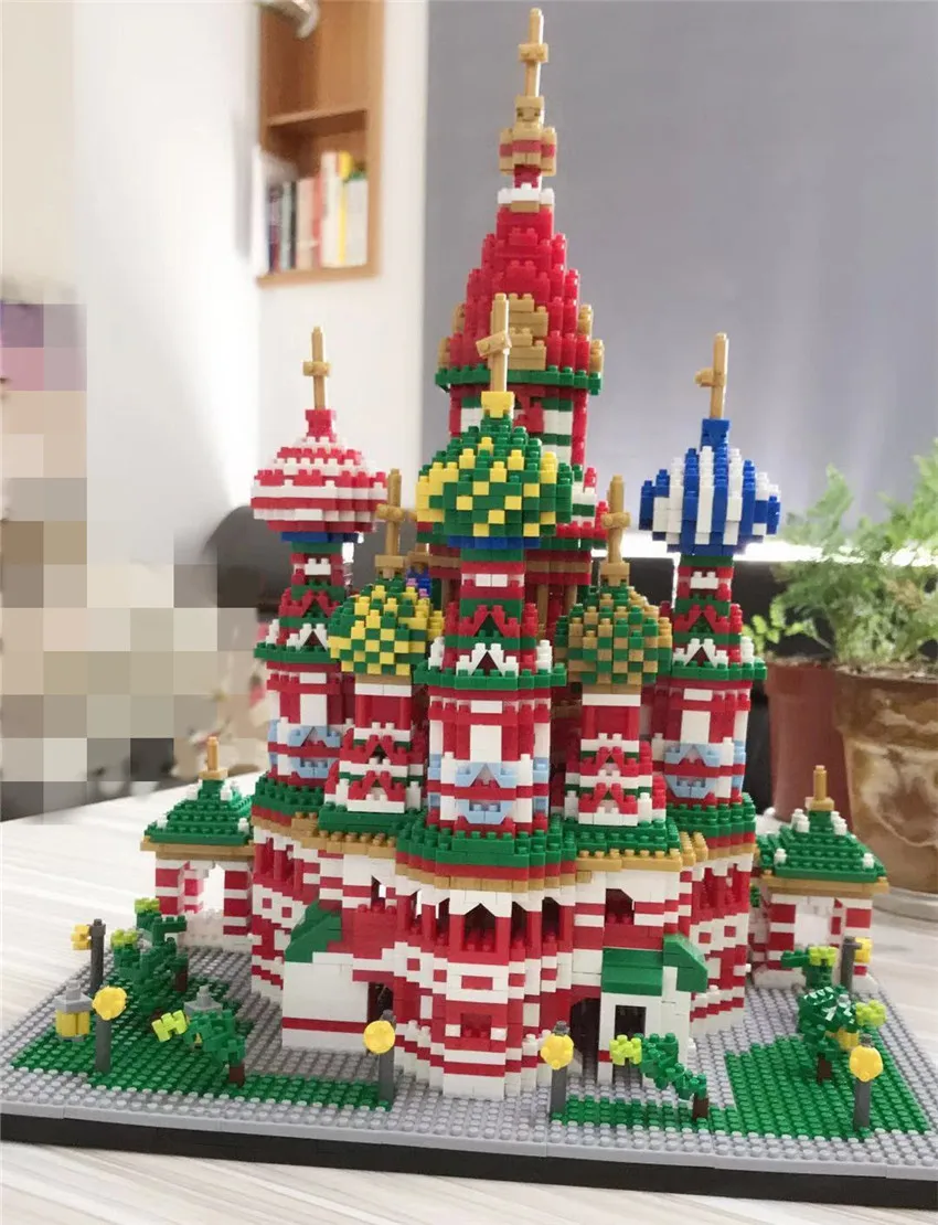 4650+ Mirco архитектурные блоки модель красочные церковные строительные игрушки святого Василия собора для детей образовательные подарки Juguetes