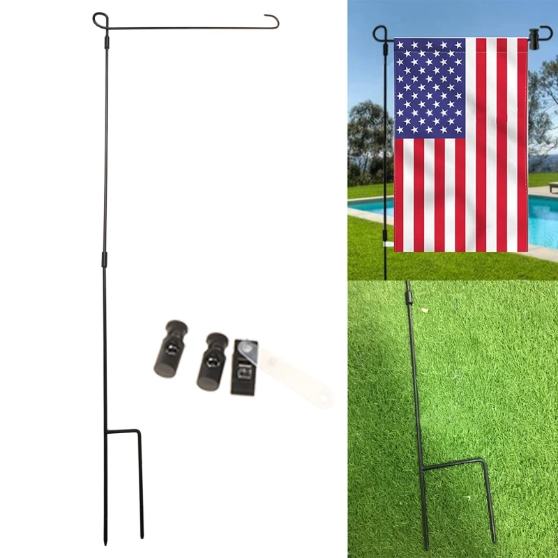 Vertical Garden Flag Stand Frame Durable Stainless Steel Weatherproof