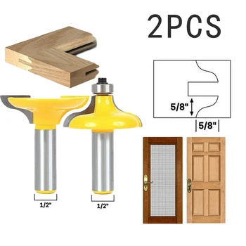 

Woodworking Milling Cutter 1/2 Inches Shank Router Bits Trimming Molding Tool