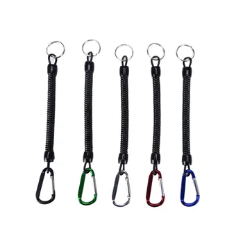 

1Pc Fishing Lanyards Boating Ropes Retention String Fishing Rope With Camping Carabiner Secure Lock Fishing Tools Accessories