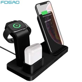 

10W Wireless Charger 3 in 1 Charging Stand for Apple Watch AirPods Qi Fast Wireless Charger Station for iPhone 11 Pro XS XR X 8