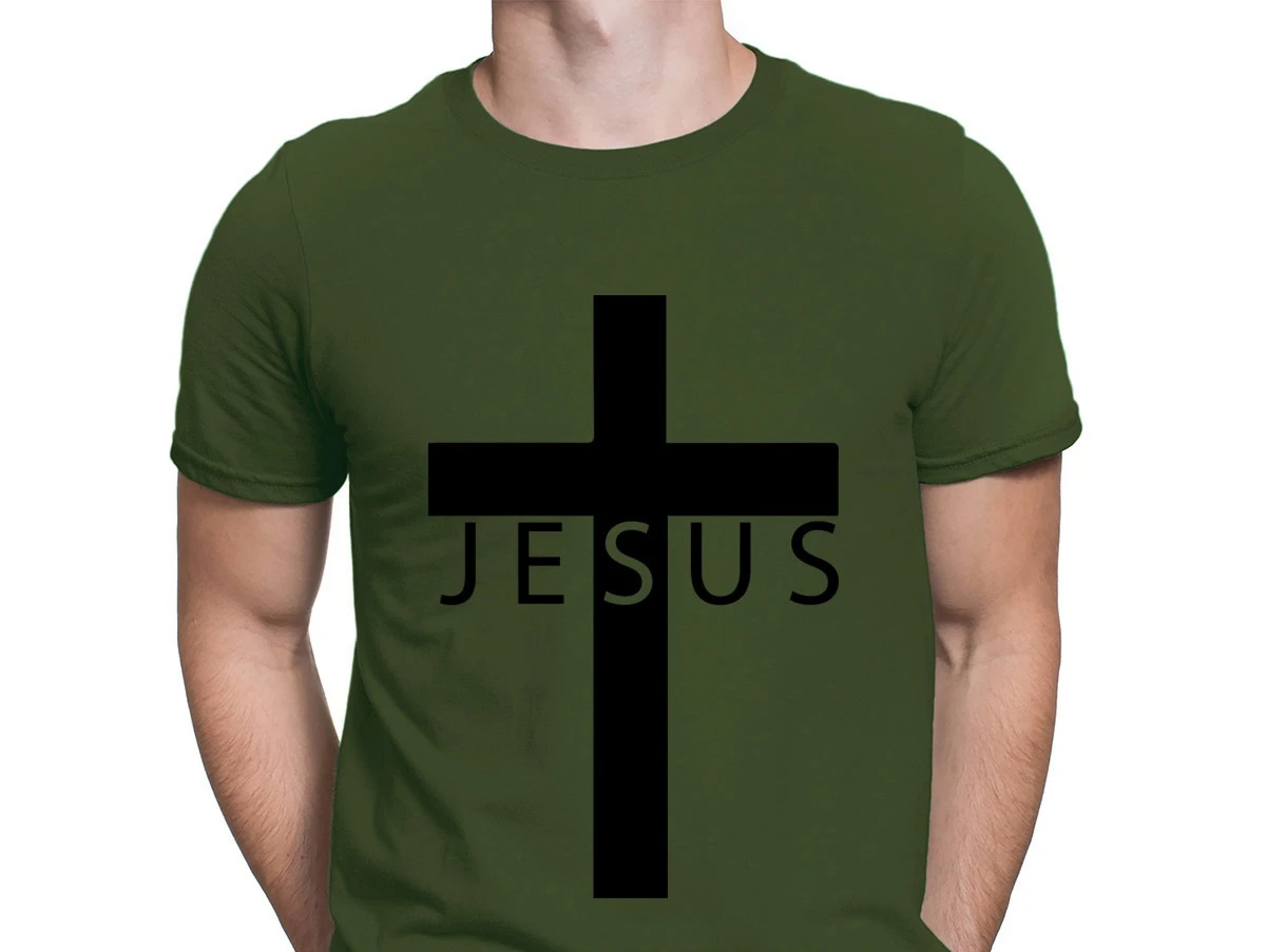 Jesus Cross T-Shirts Cotton Simple Slim Customize 2018 T Shirt For Men Clothing Cute Comfortable Hilarious |