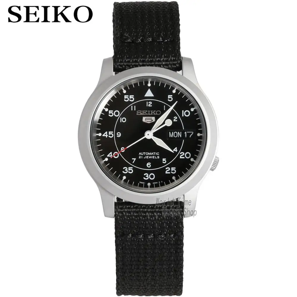 Seiko часы мужские 5 автоматические часы люксовый бренд водонепроницаемые спортивные мужские часы набор мужские часы водонепроницаемые часы relogio masculino - Цвет: SNK809K2-A