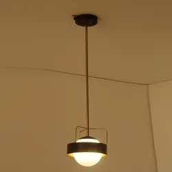 Постмодерн искусство глобальная столовая Подвесная лампа, Простые Стеклянные шар для учебы дизайнер Студия Свет Бесплатная доставка