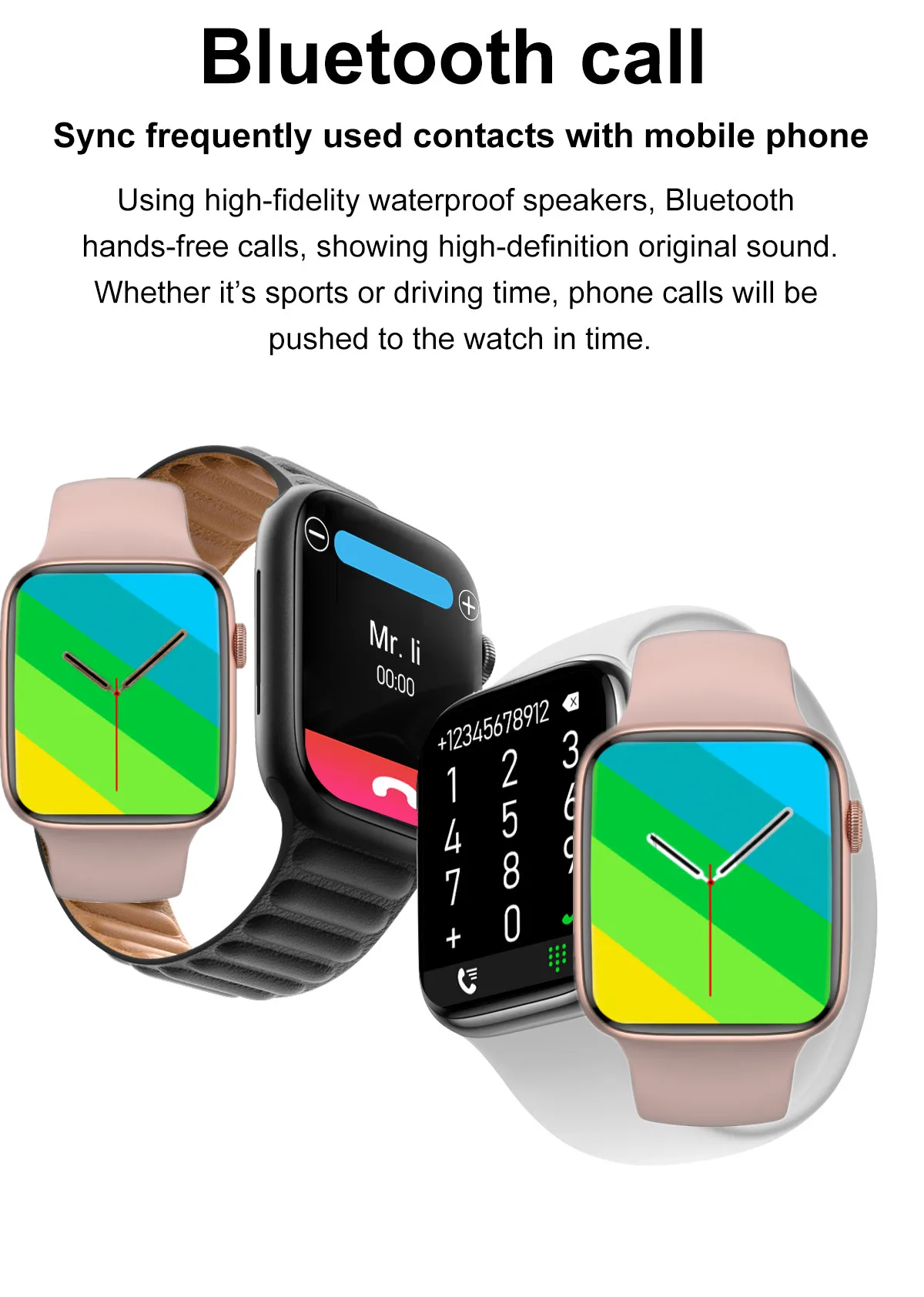 Original iwo DT7+ Smart Watch Series 7 NFC Function Bluetooth Call Ai Voice Assistant GPS Wireless Charger DT7 Plus Smartwatch