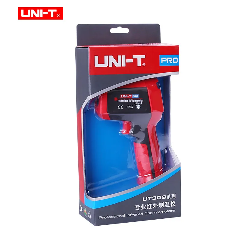 UNI-T UT309A UT309C Профессиональный ИК термометр Бесконтактный измеритель температуры инфракрасный температурный пистолет Удержание данных дисплей удержания