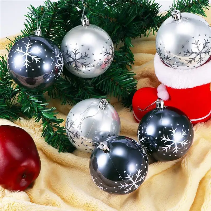 6 шт./лот, 6 см, декор для рождественской елки, шар-безделушка, вечерние украшения для дома, рождественский подарок, украшения