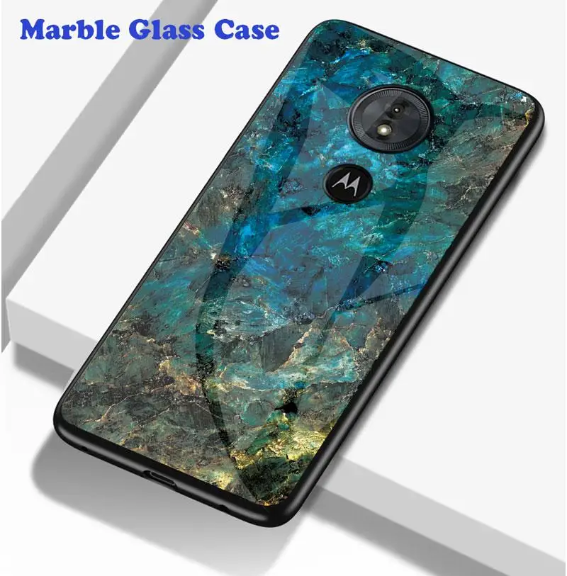 Для Motorola Moto G6 G5S Plus закаленное стекло Мраморное зерно силиконовая рамка модная защитная задняя крышка для Motorola Moto G6 Play